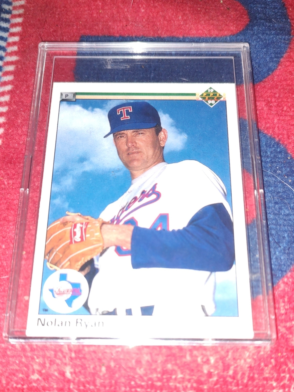 Nolan Ryan Texas Rangers UD Baseball Card Error. No 300th Win Banner..